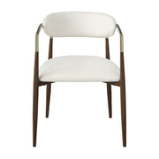 Clayten - Arm Chair (Set of 2) - Brown Oak / Off White