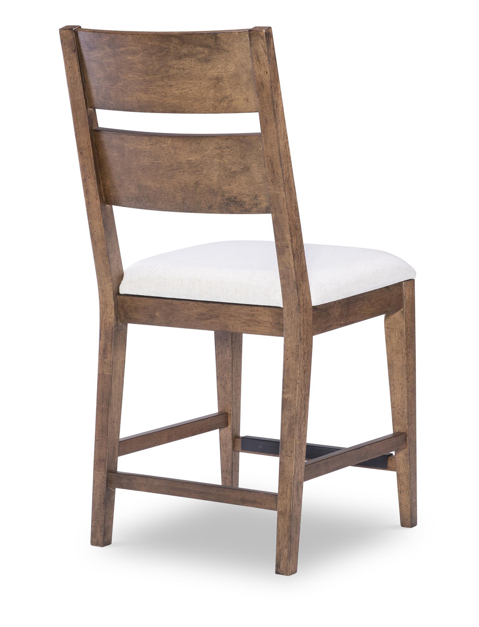 Artisan's Place - Ladder Back Counter Height Chair (Set of 2) - Vintage Pine Ironwood