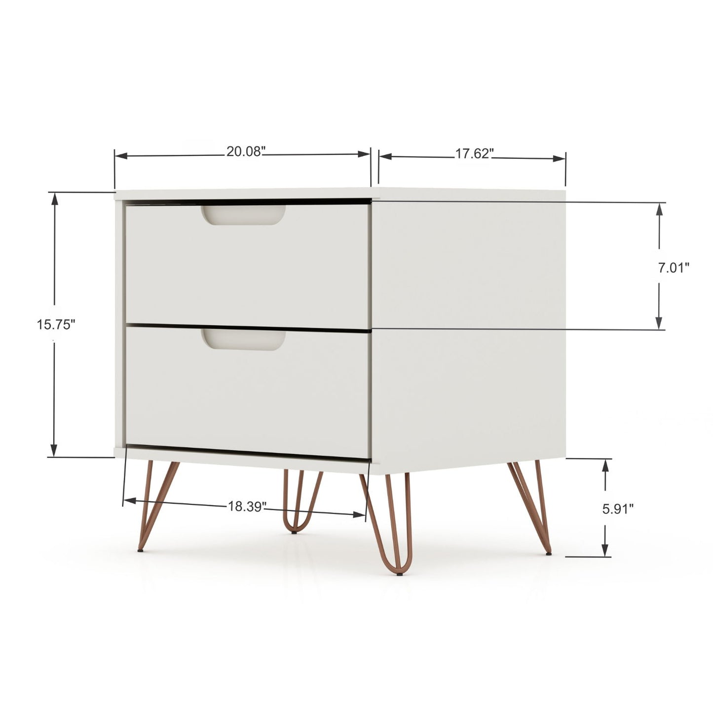 Rockefeller - 2 Drawer Nightstand