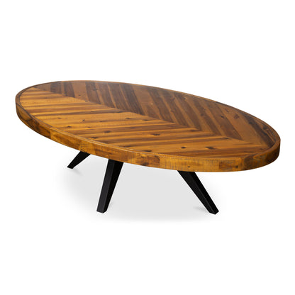 Parq - Oval Coffee Table - Brown