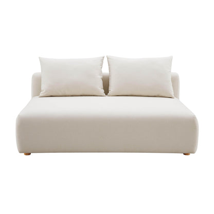 Hangover - Linen Modular Loveseat - Cream