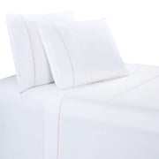Laurel Sheet - Queen 350TC Laurel Embroidered Border Sheet Set (Set of 4) - Blush