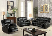 Zuriel - 81" Motion Sofa - Black Synthetic Leather