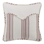 Bandera - Prescott Stripe Envelope Throw Pillow - White / Red