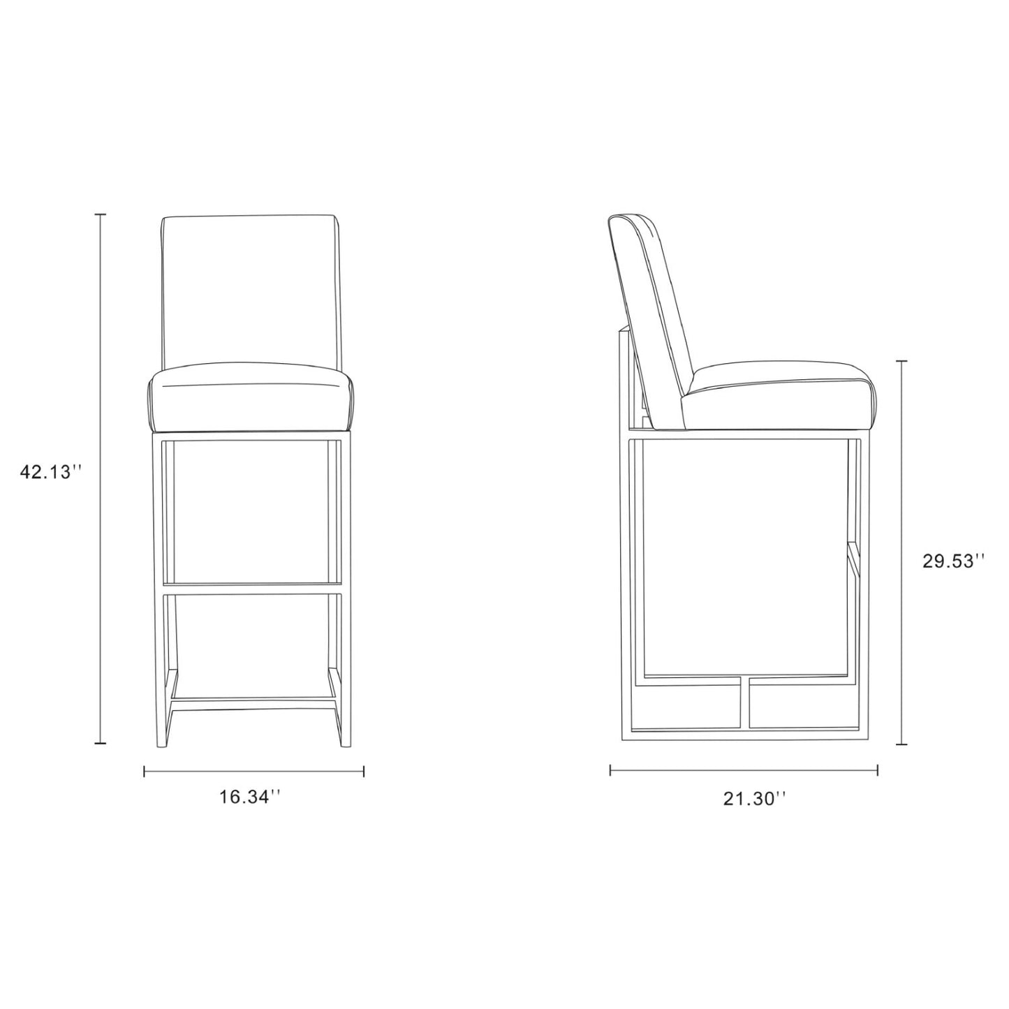 Element - Barstool - White