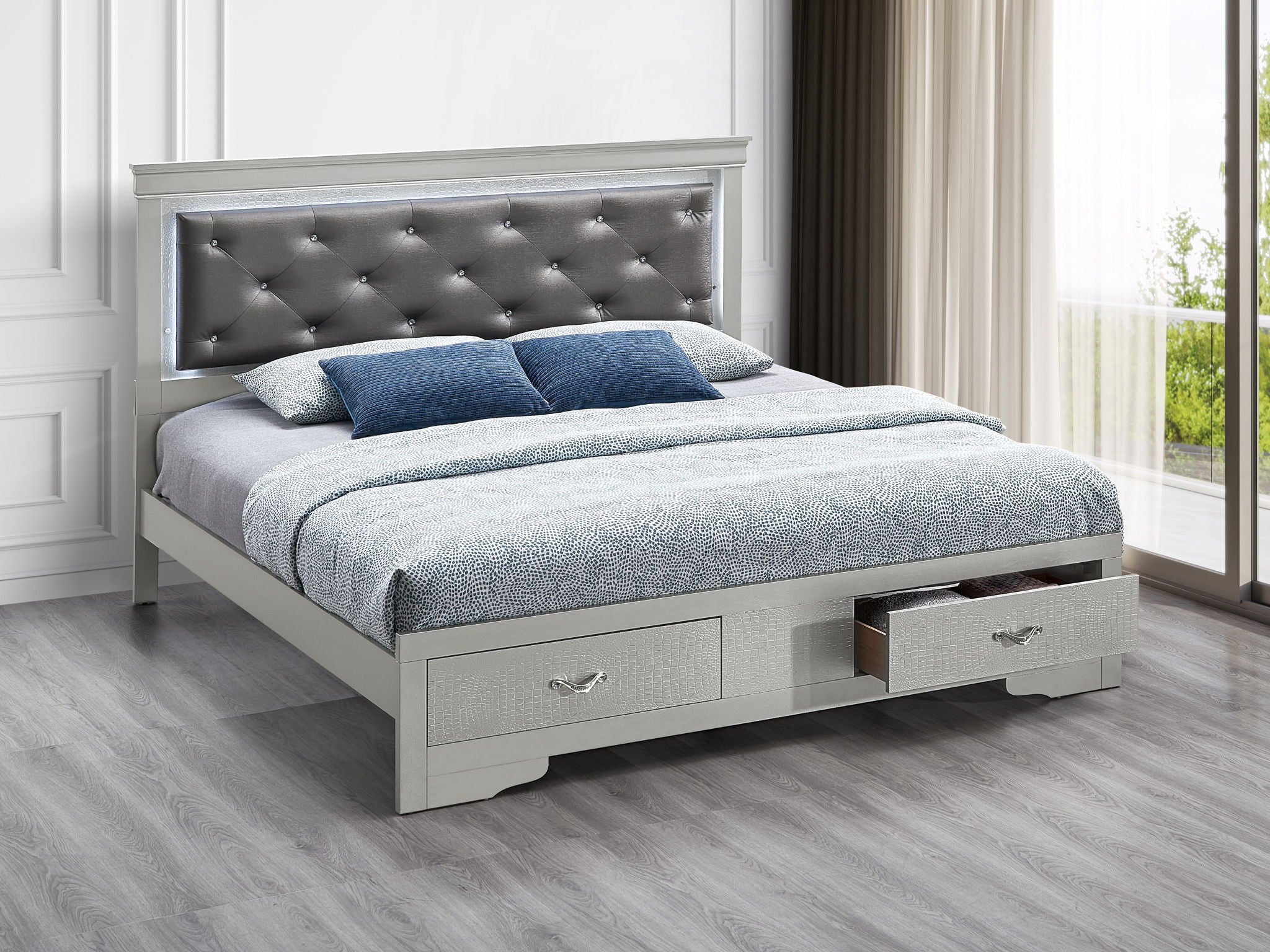 Glory Furniture Lorana Storage Bed - Thumbnail 2