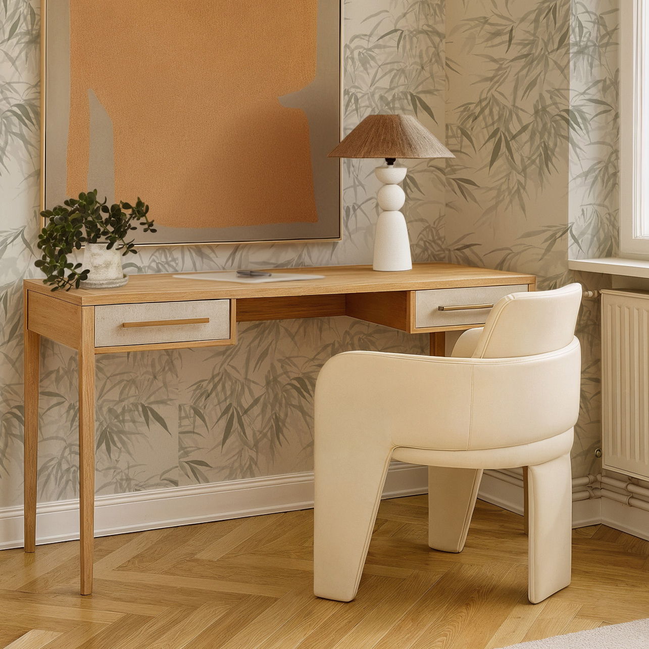 Hera - Executive Desk - Natural Washed