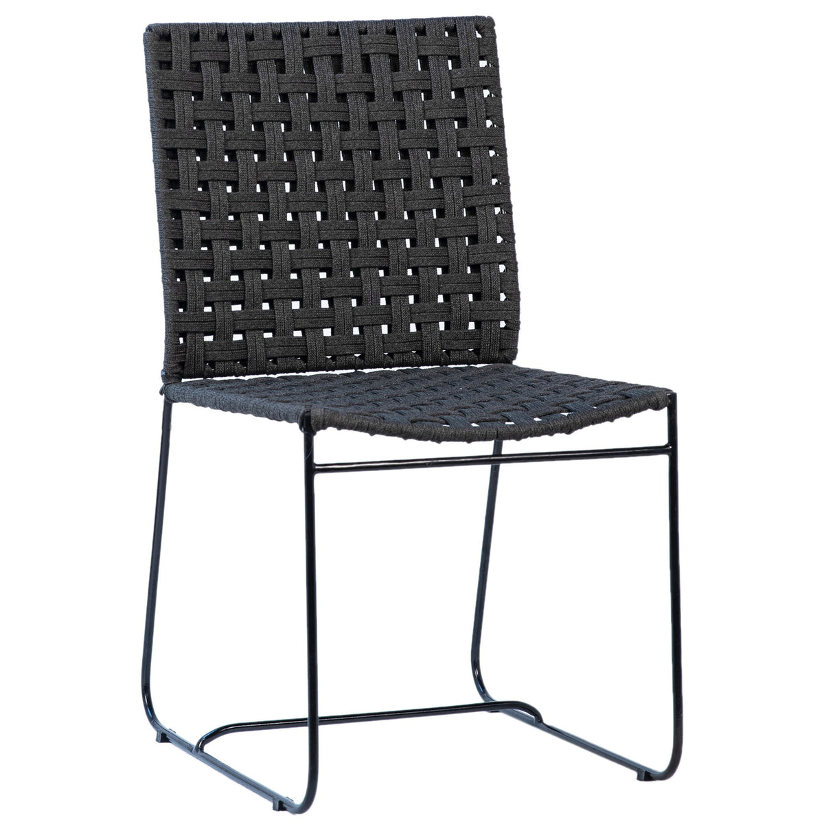 Forbes - Outdoor Dining Chair - Black And Charcoal