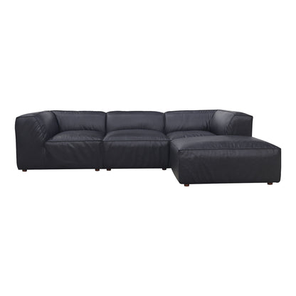 Form - Lounge Modular Leather Sectional - Vantage Black