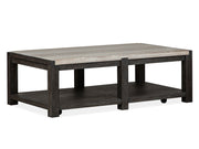 Plum Creek - Rectangular Cocktail Table With Casters - Ravenwood Black