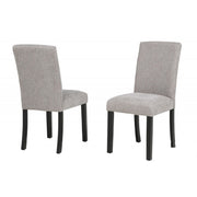 Upholstered Dining Room Kitchen Side Chairs (Set of 2) - Black / Gray