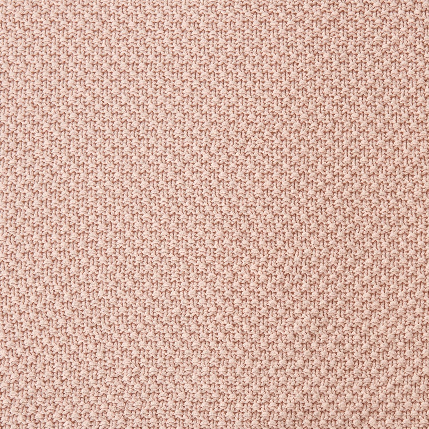 Cotton Knit - Twin Blanket - Blush