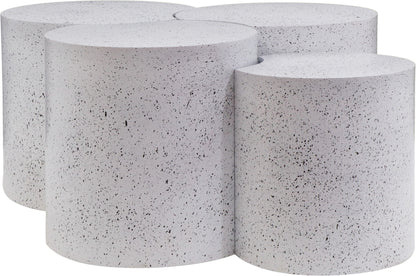Dimple - 20" 4 Piece Modular Coffee Table - Terazzo Finish