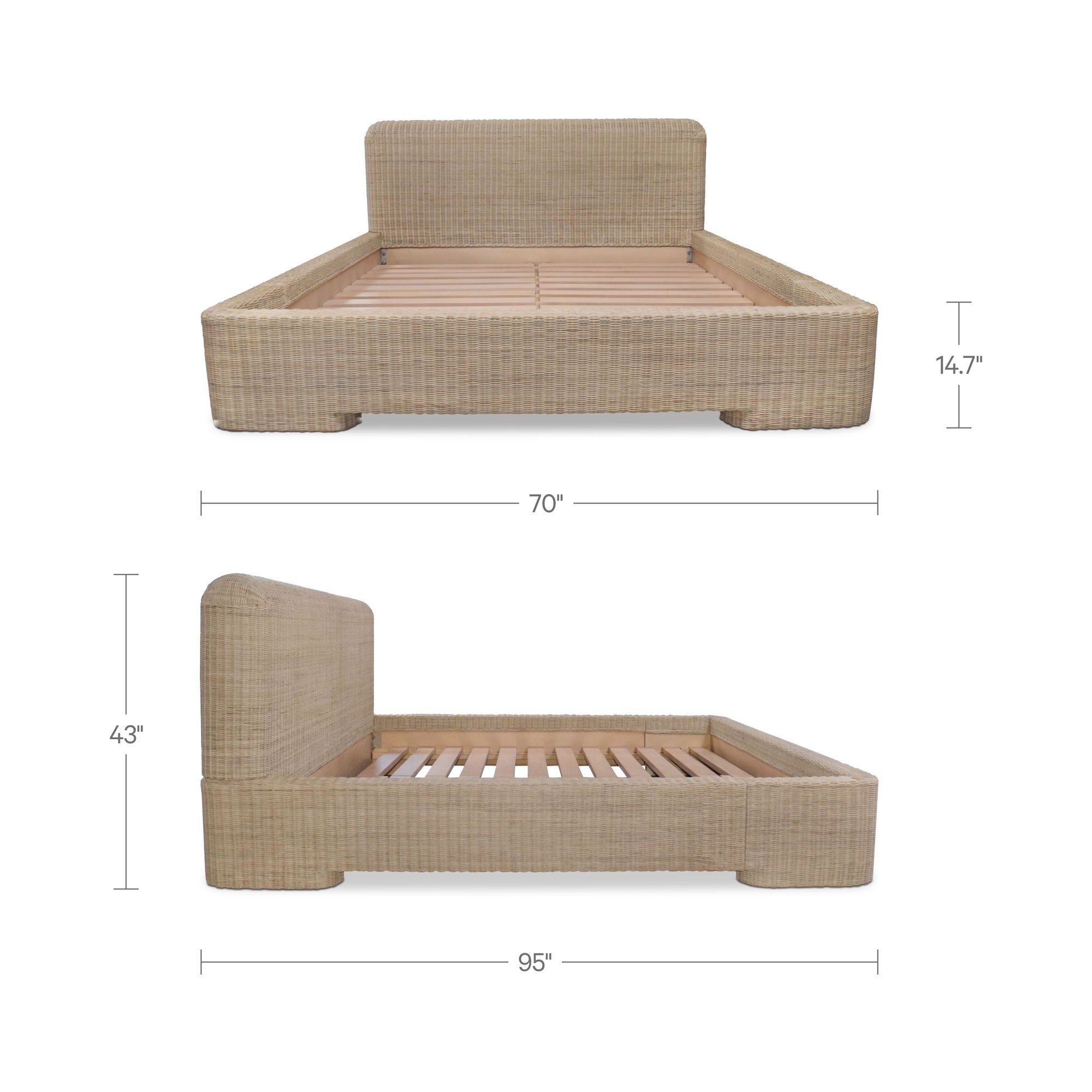 Claudia - Queen Bed - Natural