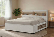 Sadie - Queen Bed With Storage - Beige