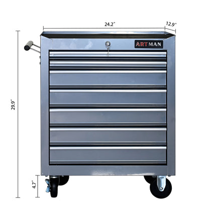7 Drawers Multifunctional Tool Cart With Wheels