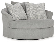 Casselbury - Oversized Swivel Accent Chair - Cement