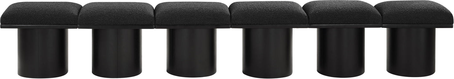 Pavilion - 6 Piece Modular Bench With Black Base
