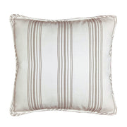 Gramercy - Striped Euro Sham - Taupe / White