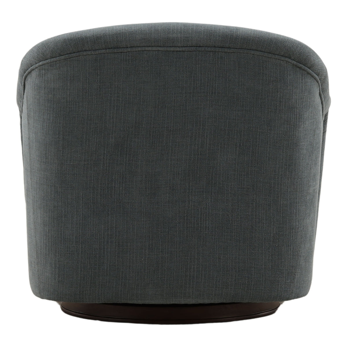 Lili - Swivel Chair - Blue And Dark Brown