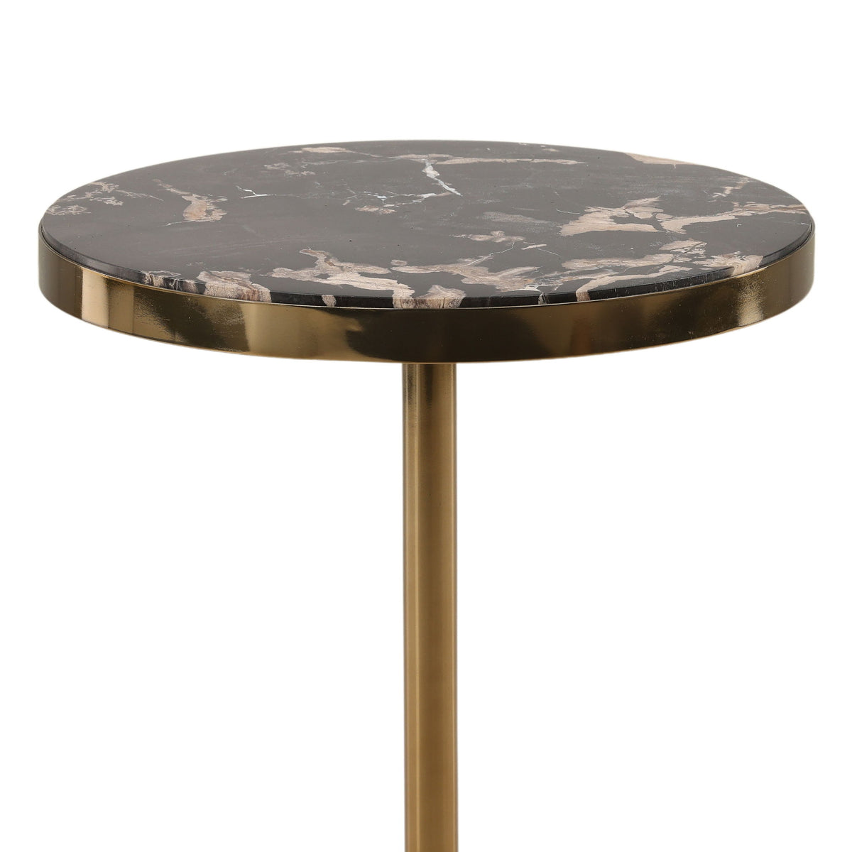 Neve - Side Table - Black And Brass