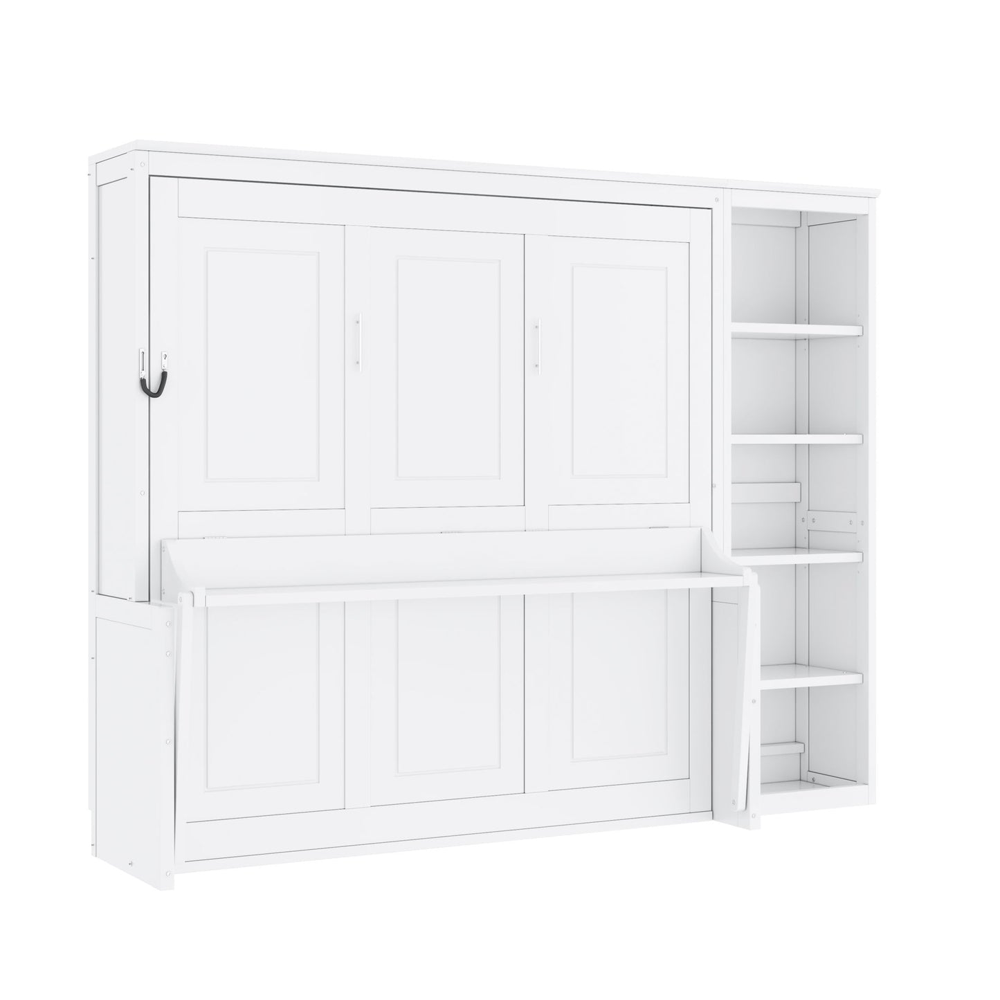 Sturdy Murphy Bed With Desk And Bookshelf