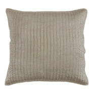 Satin Channel - Quilted Euro Sham - Taupe