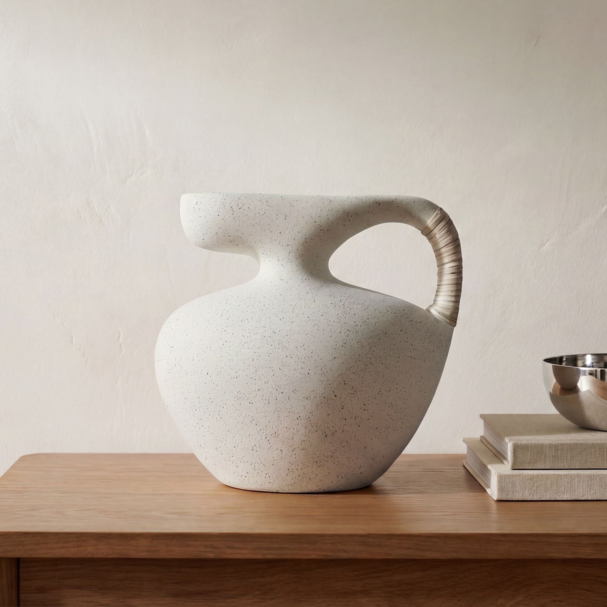 Vila - 9.5" Sculptural Vessel - Cream White