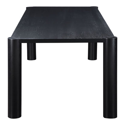 Post - Large Dining Table - Black Oak