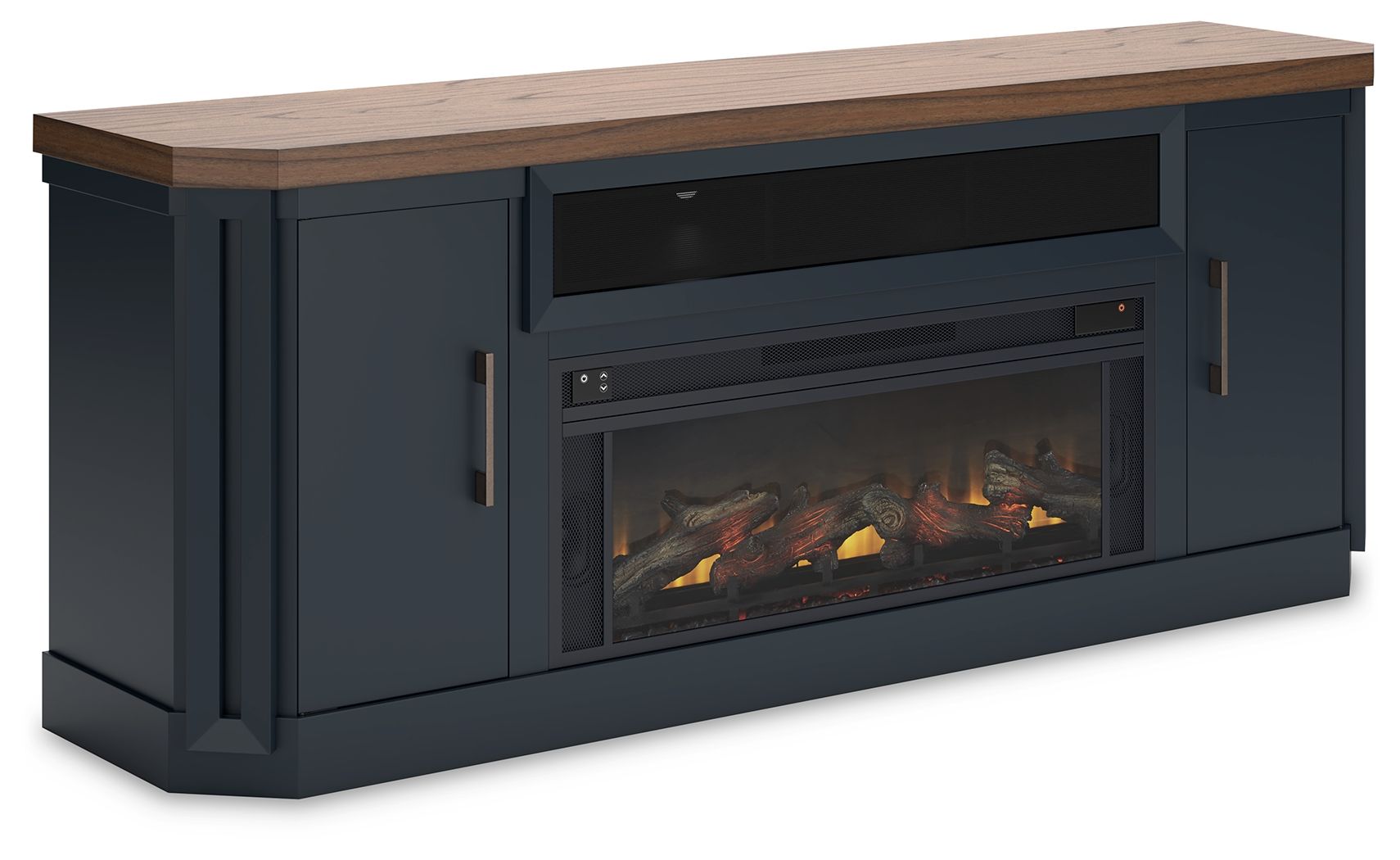 Landocken 83" TV Stand With Electric Fireplace - Thumbnail 3