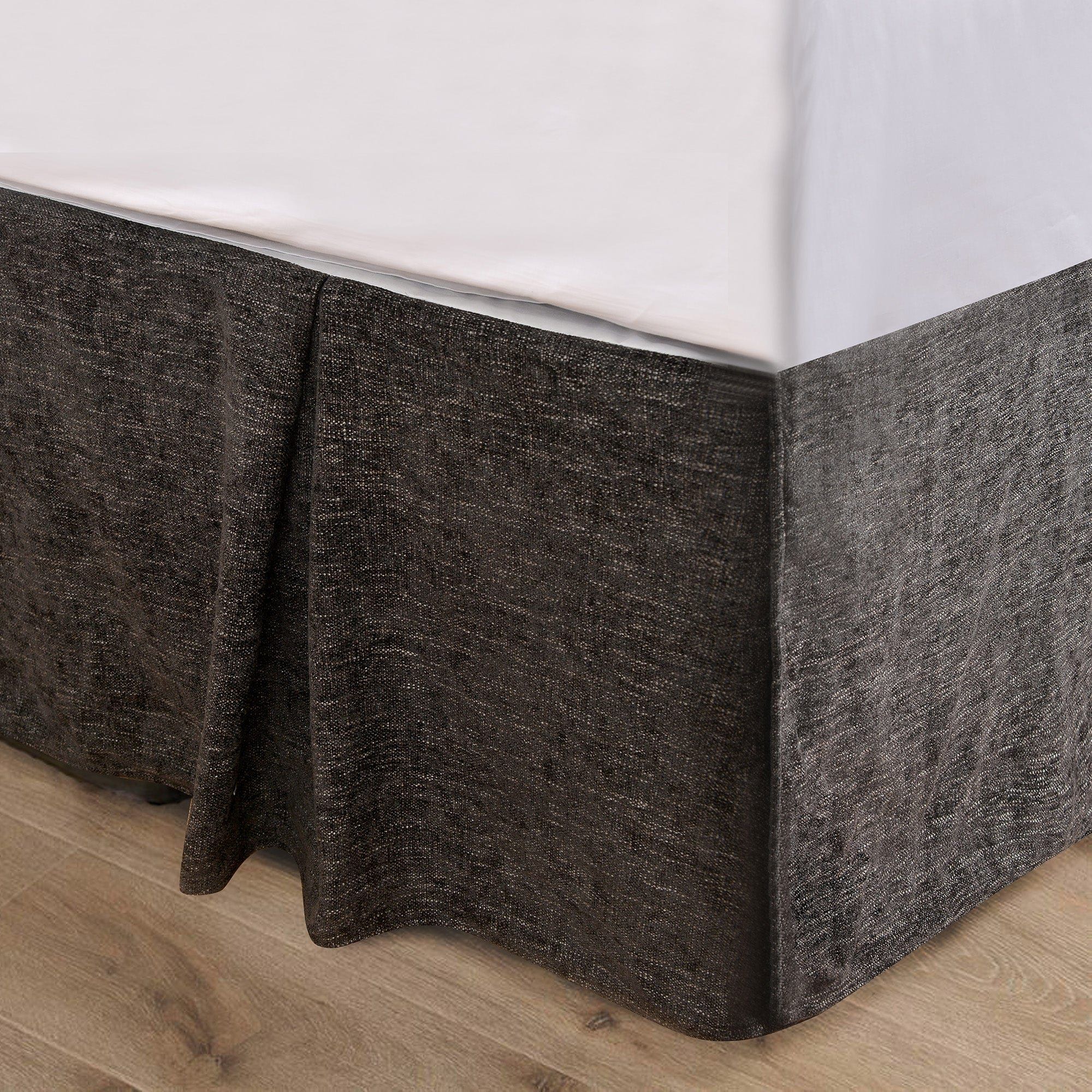 Hamilton - King Chenille Bed Skirt - Black
