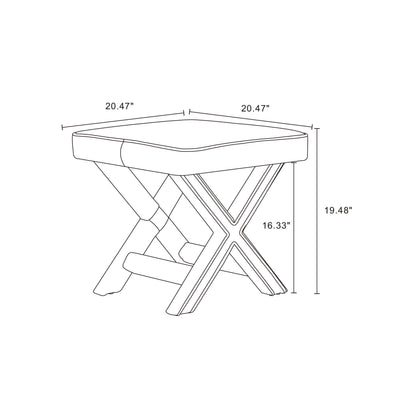 Abigail - Accent Bench With Piped Cushion