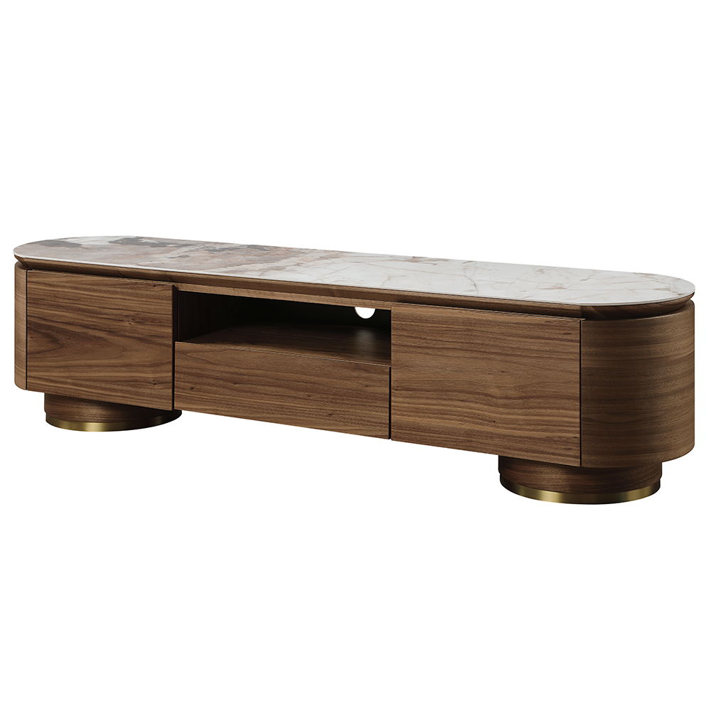 Willene TV Stand With Ceramic Top - Thumbnail 2