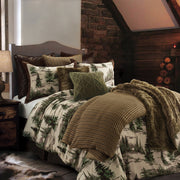 Joshua - Full Comforter Set (Set of 3) - Brown / Green / Cream