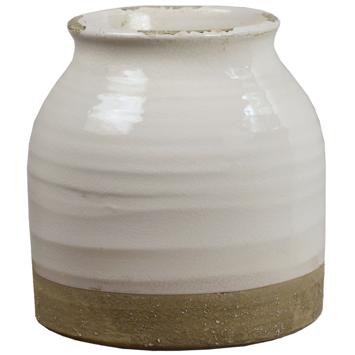 Samara - Vase - Off White And Natural Tone