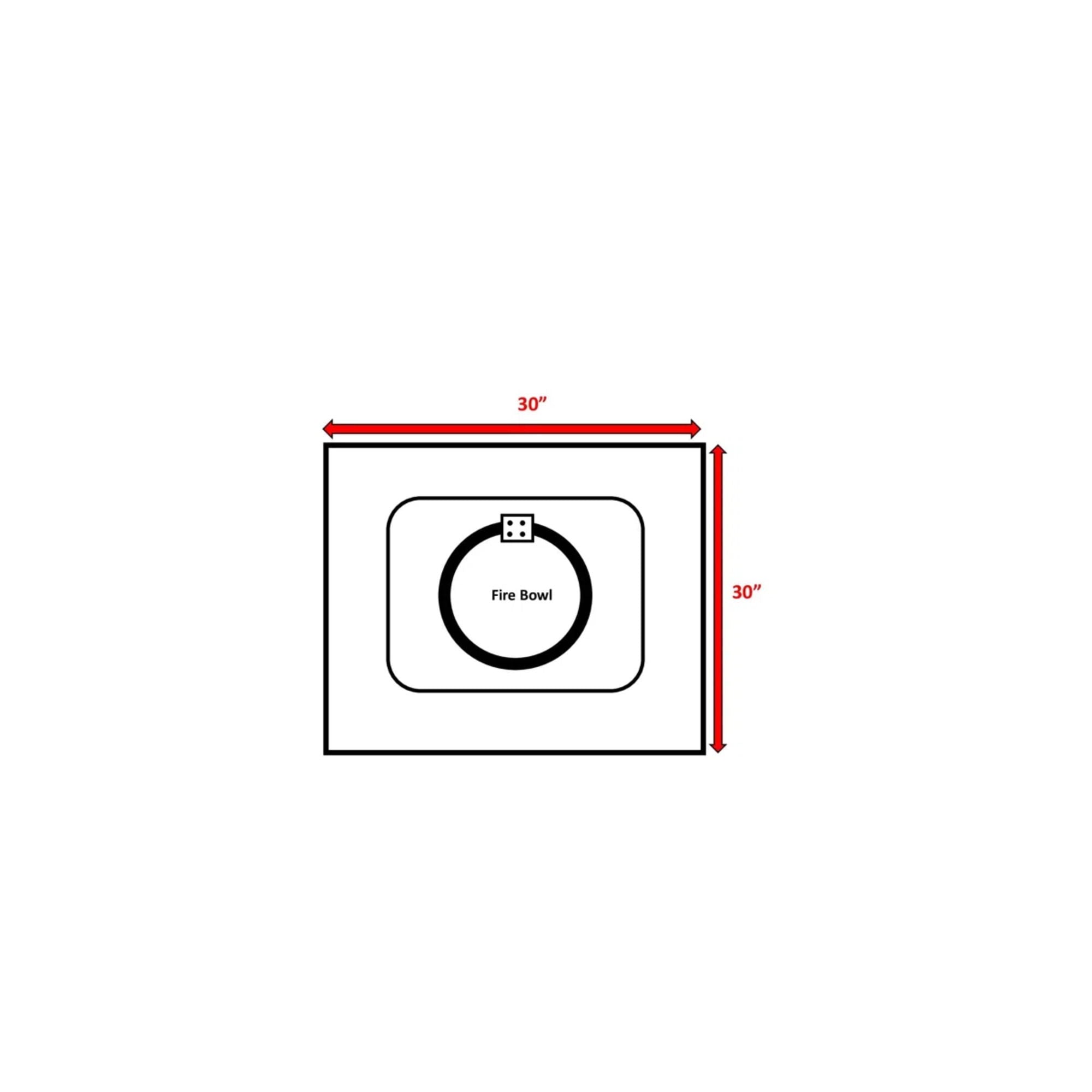 Outdoor Fire Pit Table With Lid - Gray