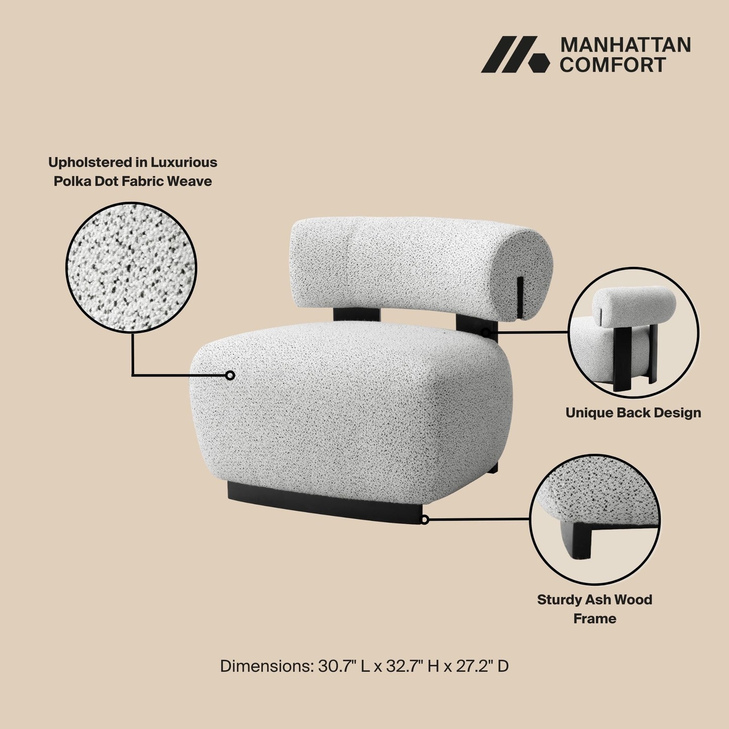 Bartow - Lounge Chair - Ivory