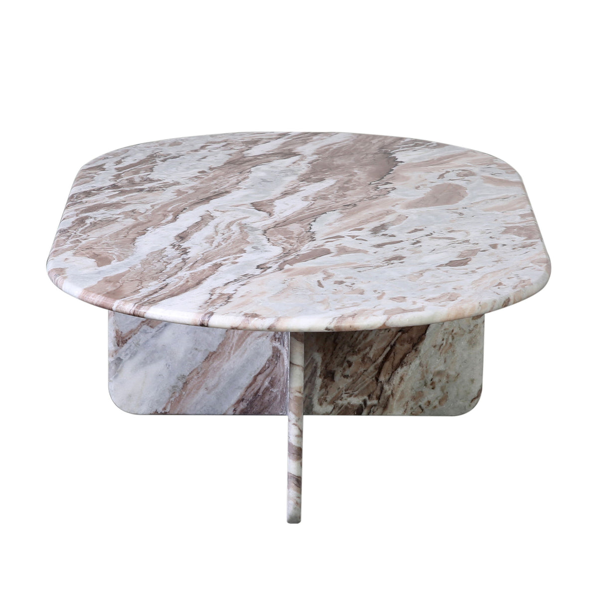 Christos - Coffee Table - Brown And White With Natural