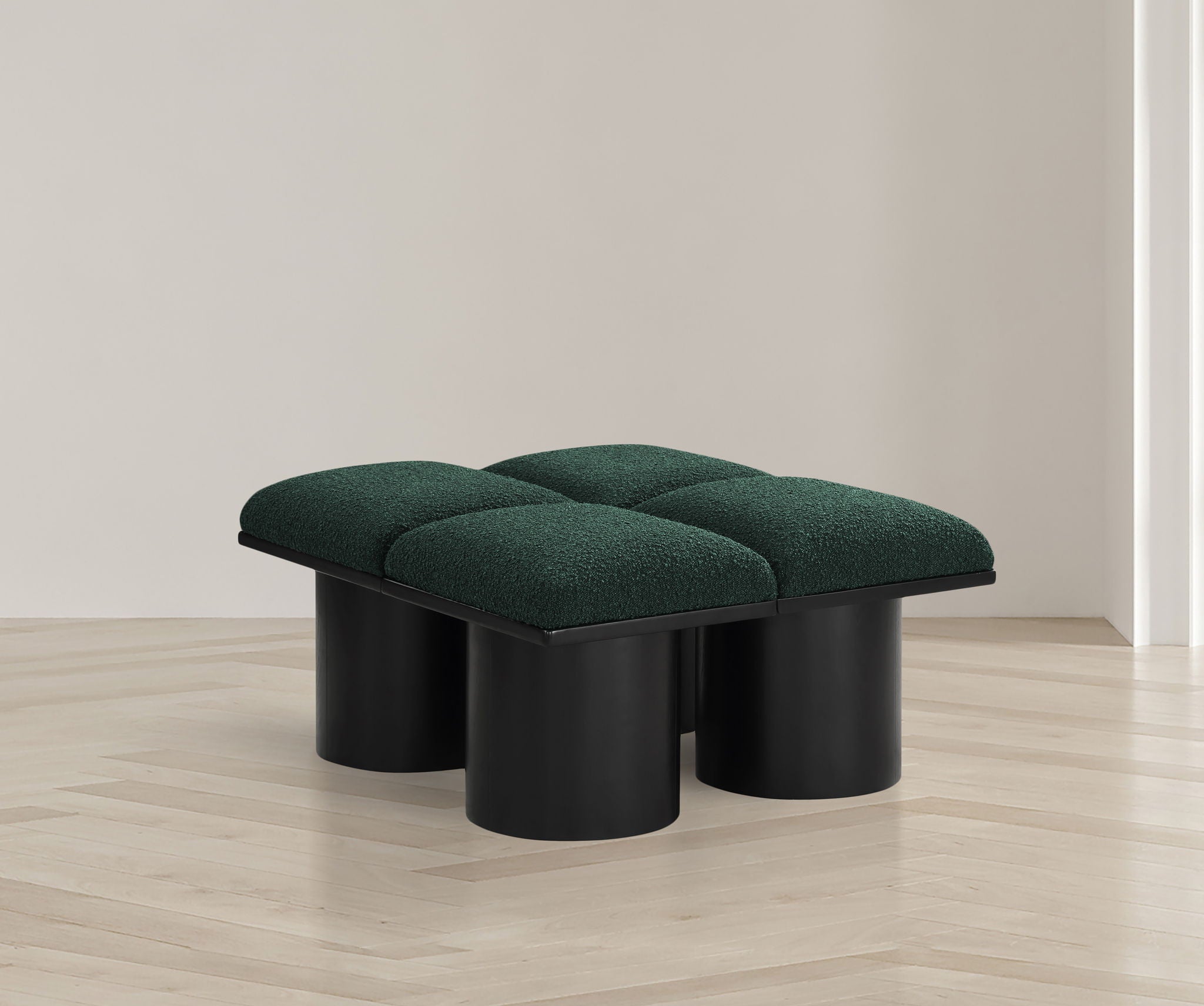 Pavilion - 4 Piece Modular Bench With Black Base