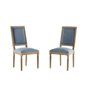 French Country Style Dining Chair With Upholstered Seating And Fluted Legs