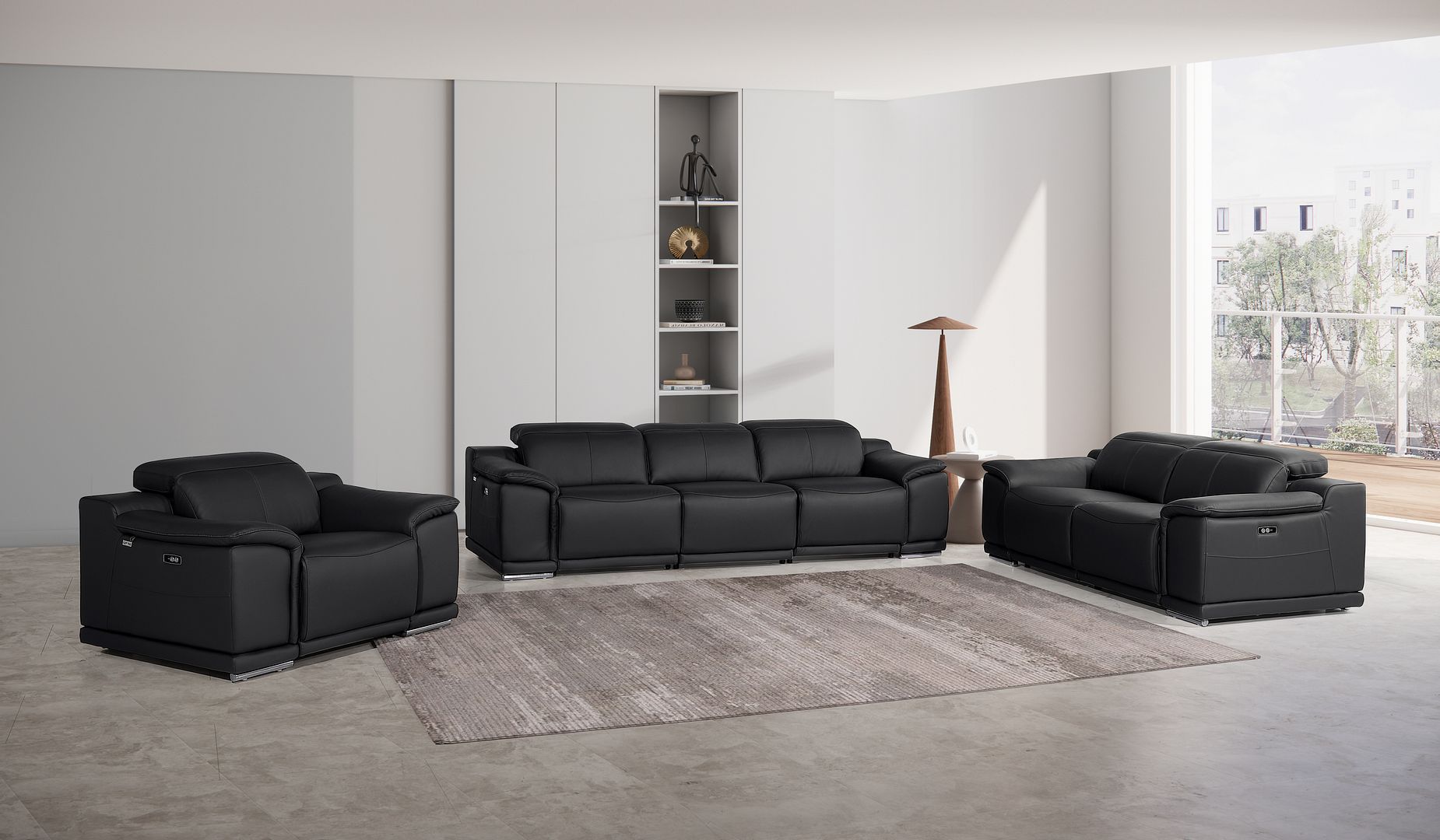 9762 - 6-Piece Modular Power Reclining Sofa, Loveseat And Chair Set With 5 Power Recliners In