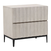 Silvia - Nightstand - Light Gray And Black