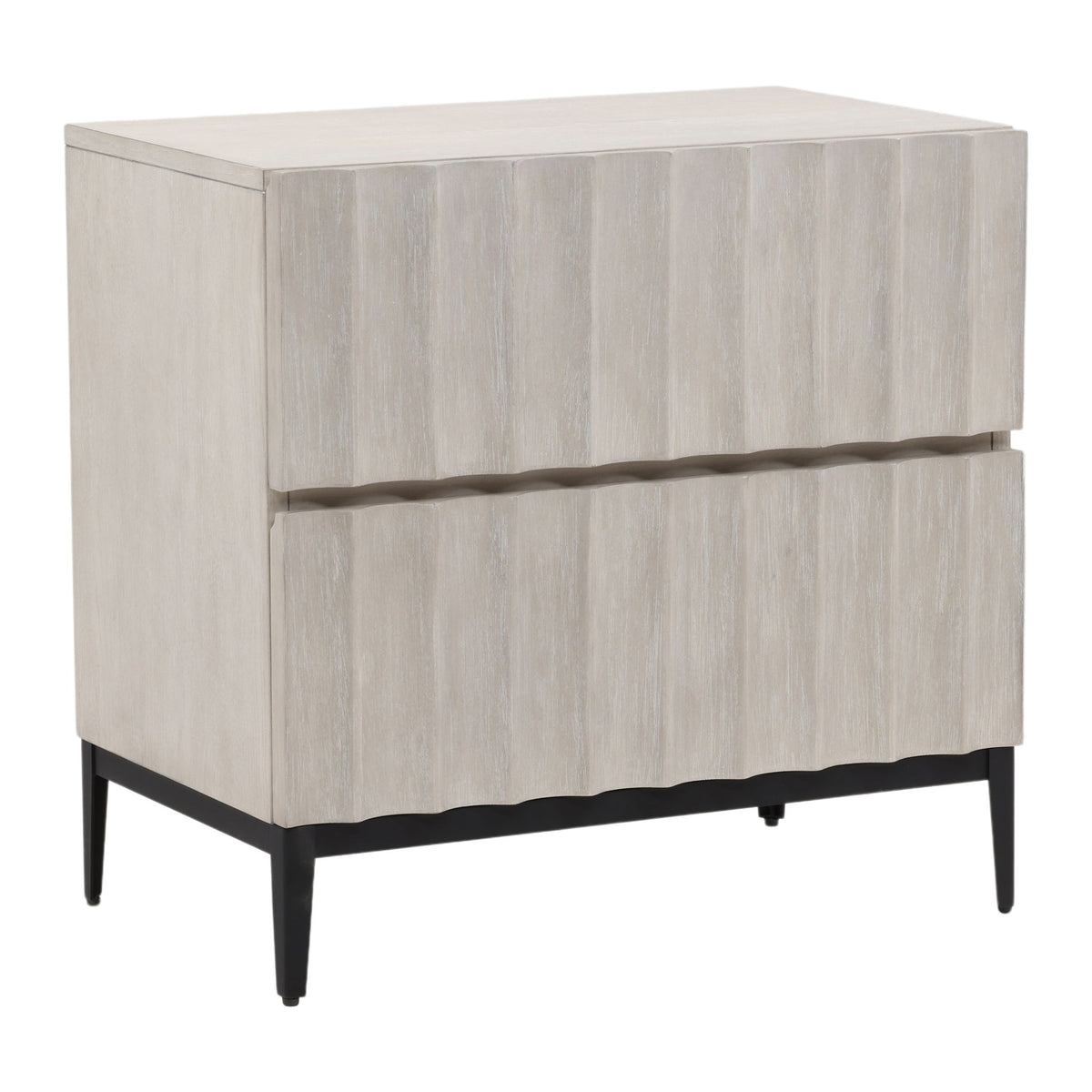 Silvia - Nightstand - Light Gray And Black