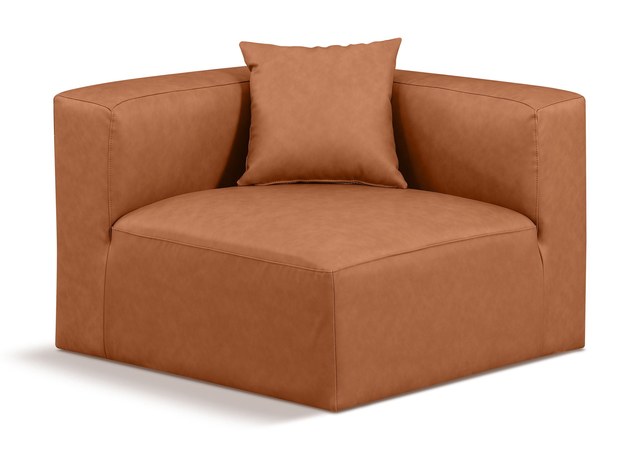 Cube - Corner Chair - Cognac