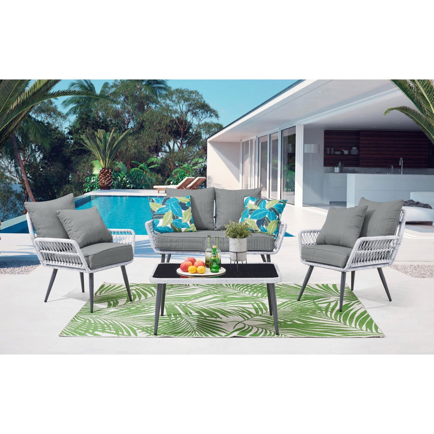 Portofino - 4 Piece Outdoor Conversation Set