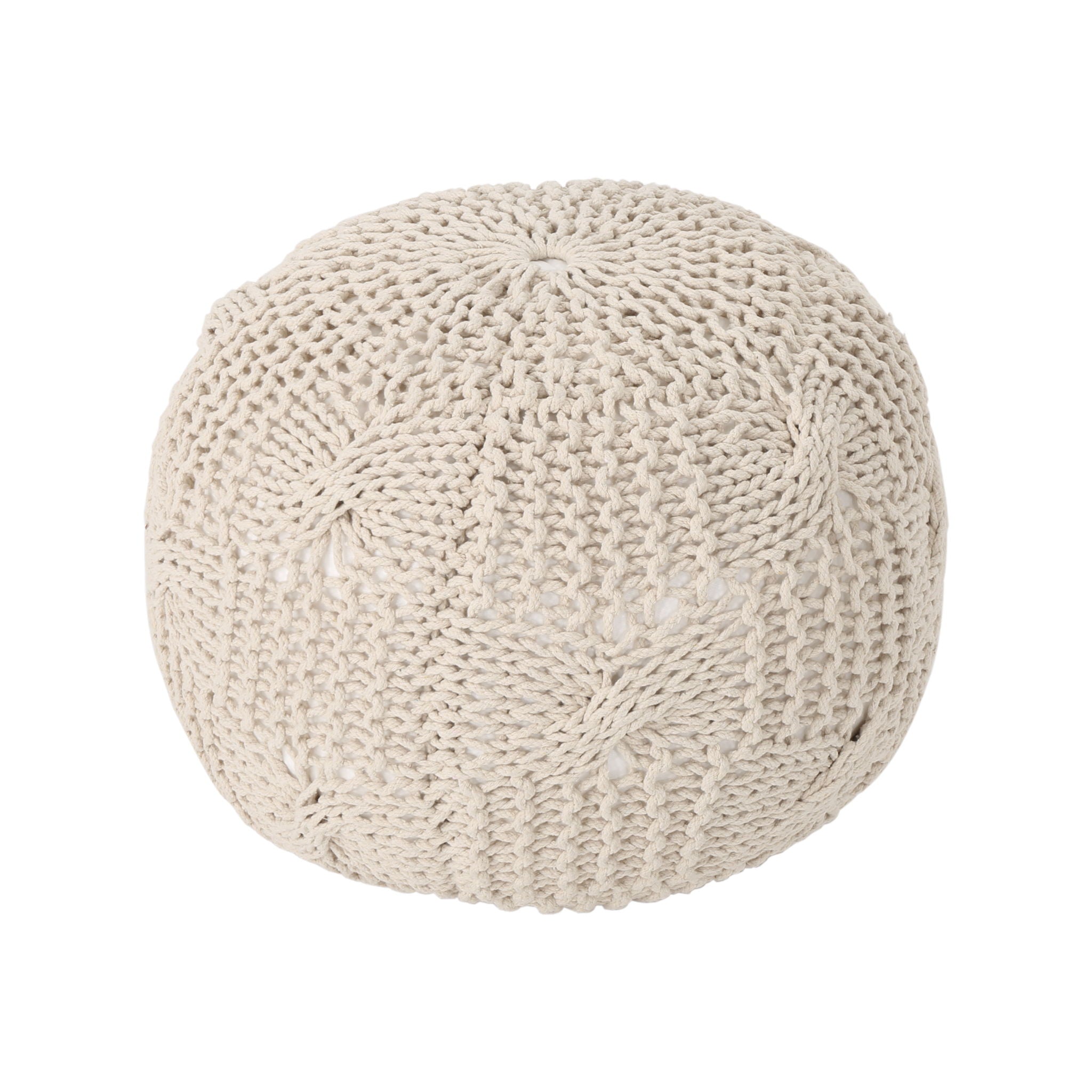 Bordeaux - Knitted Round Pouf