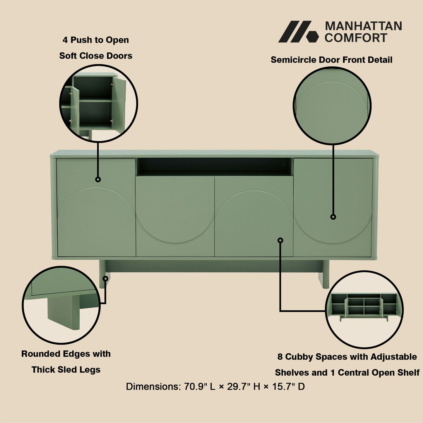 Ella - Sideboard With Adjustable Shelves