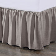 Lily - King Washed Linen Gathered Bed Skirt - Taupe