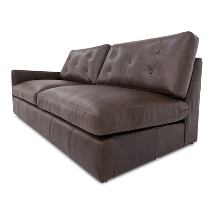 Thurlow - Leather Left Arm Facing Sofa - Espresso Brown