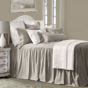 Luna - Queen Washed Linen Bedspread Set (Set of 3) - Taupe
